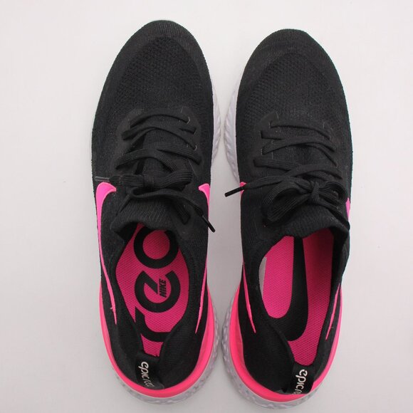 Nike Epic React Flyknit 2 Black Pink Swoosh Men's US 15 Running BQ8928- 013 - Picture 9 of 10